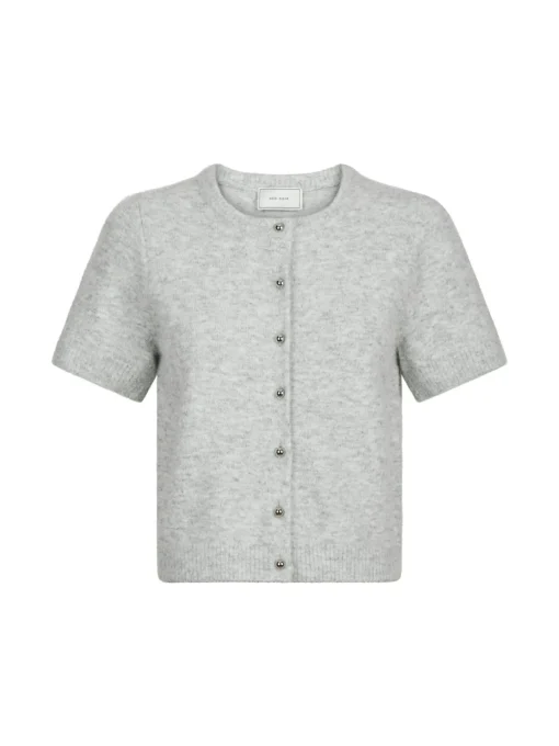NEO NOIR CARDIGAN MITTA KNIT GREY MELANGE