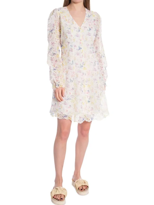 NEO NOIR DRESS EMBROIDERY CREME