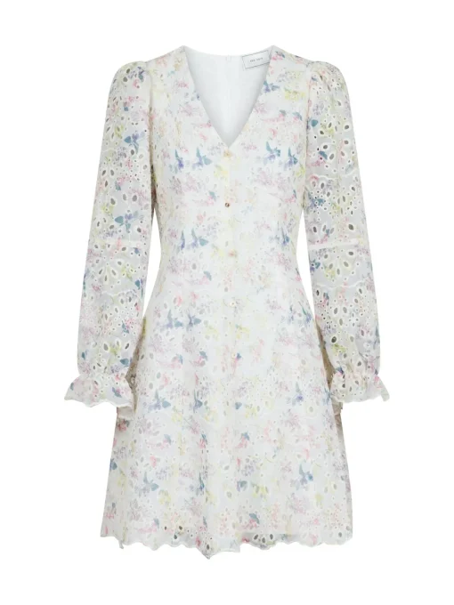 NEO NOIR DRESS EMBROIDERY CREME