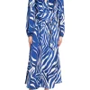 NEO NOIR DRESS LOUISE WAVE LINE BLUE