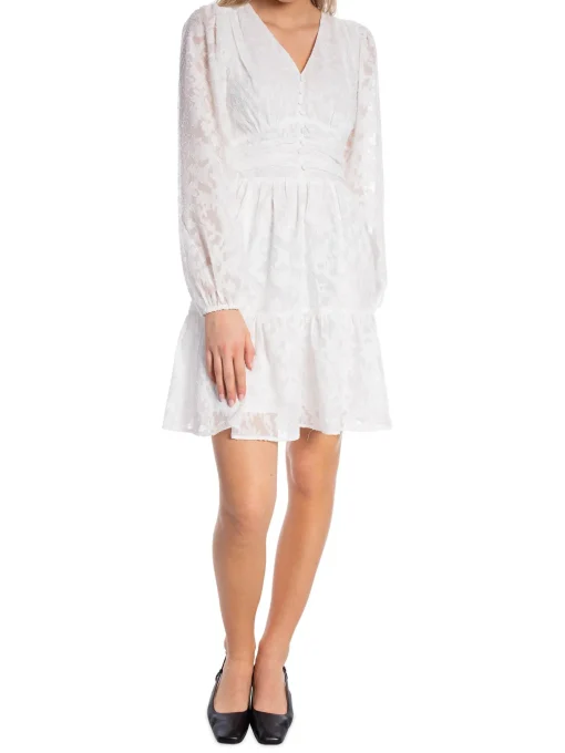 NEO NOIR DRESS RIHANA BURNOUT WHITE