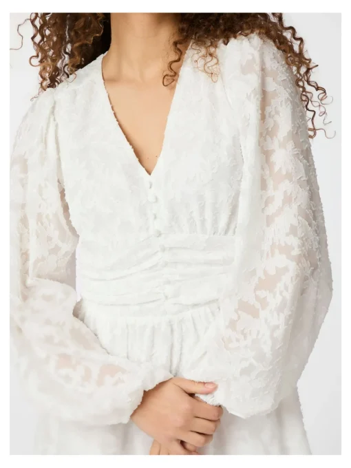 NEO NOIR DRESS RIHANA BURNOUT WHITE