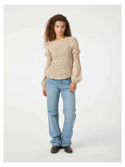 NEO NOIR SHIRT POLKA SMOCK SAND