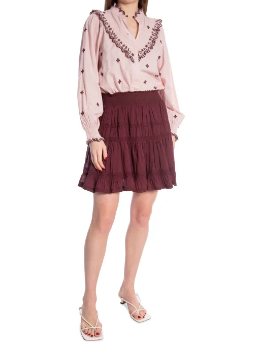 NEO NOIR SKIRT CALLIA BURGUNDY