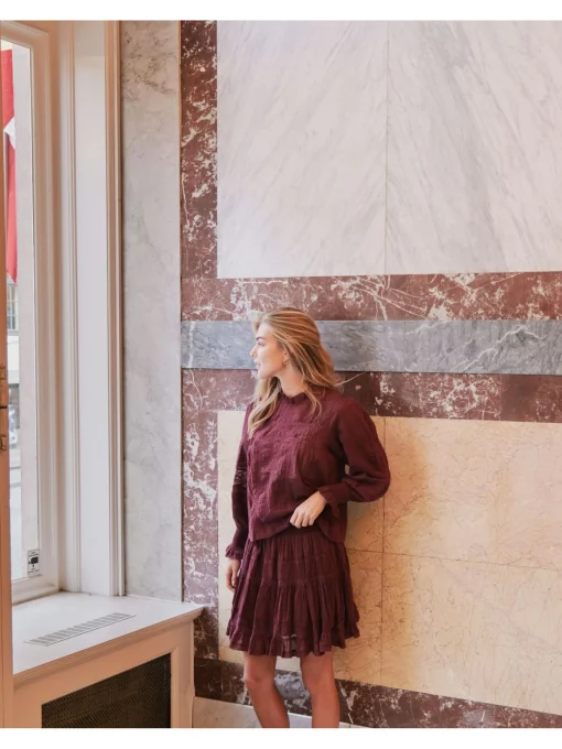 NEO NOIR SKIRT CALLIA BURGUNDY