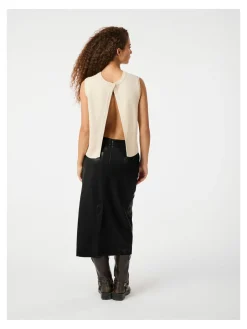 NEO NOIR SKIRT NETTIE FAUX LEATHER BLACK