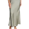 NEO NOIR SKIRT VICKY HEAVY SATEEN SMOKE GREEN