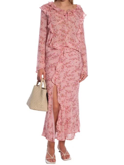 NEO NOIR SKIRT VINZA DOT PRINT ROSE
