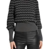 NEO NOIR TOP DARY STITCH KNIT DARK GREY