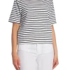 NEO NOIR TOP SIANIE STRIPE NAVY