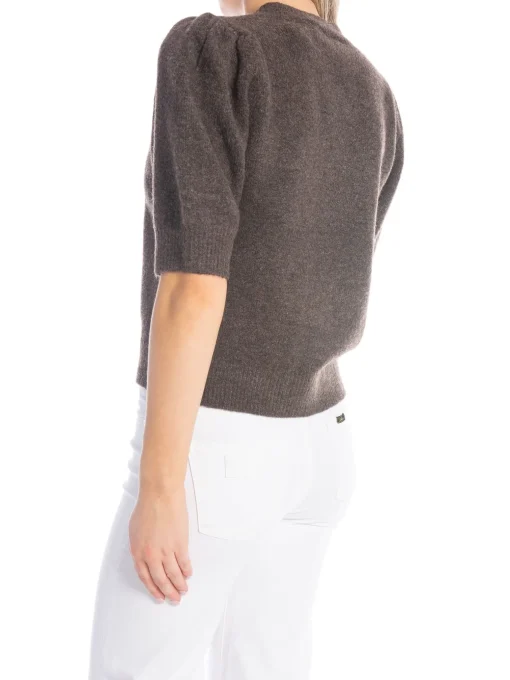 NEO NOIR TOP TRUDY KNIT  BROWN MELANGE