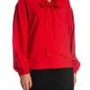 NORR BLOUSE BAMBO LS RED