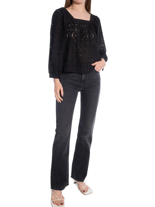 RODEBJER BLOUSE LATTE BLACK
