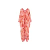 RODEBJER CAFTAN DRESS AGAVE BLURRY FLOWER APRICOT
