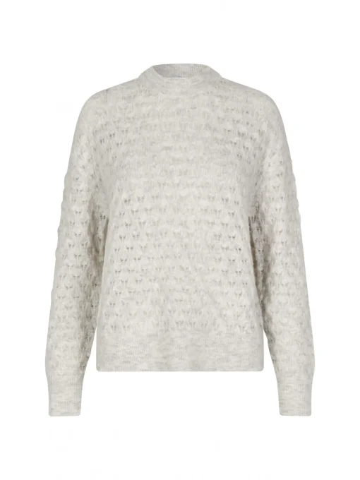 SAMSØE SAMSØE SWEATER SAANOUR POINTELLE WHIT MEL.