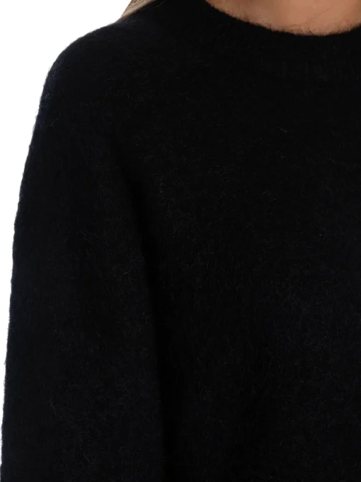 SECOND FEMALE SWEATER BROOKLINE KNIT RAGLAN O-NECK BLACK