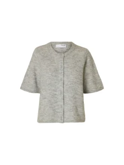 SELECTED FEMME CARDIGAN LULU LIGHT GREY MELANGE