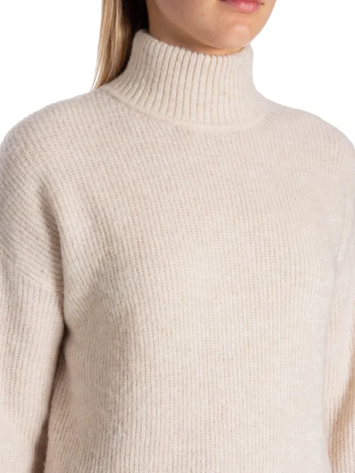 SELECTED FEMME DRESS MALINE KNIT HIGH NECK BIRCH
