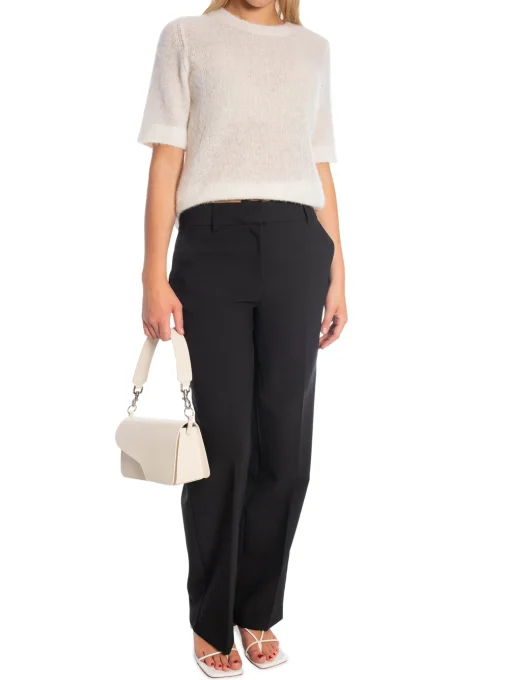 SELECTED FEMME PANTS FRITA MW WIDE PANT BLACK N