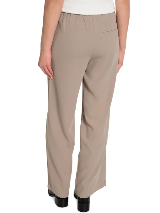 SELECTED FEMME PANTS TINNI RELAXED MW WIDE GREIGE
