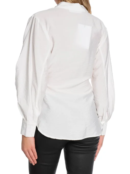 SELECTED FEMME SHIRT VEGA LS GATHERED SNOW WHITE