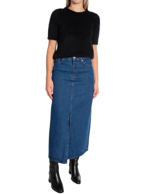 SELECTED FEMME SKIRT ESTHER HW MID BLUE DENIM