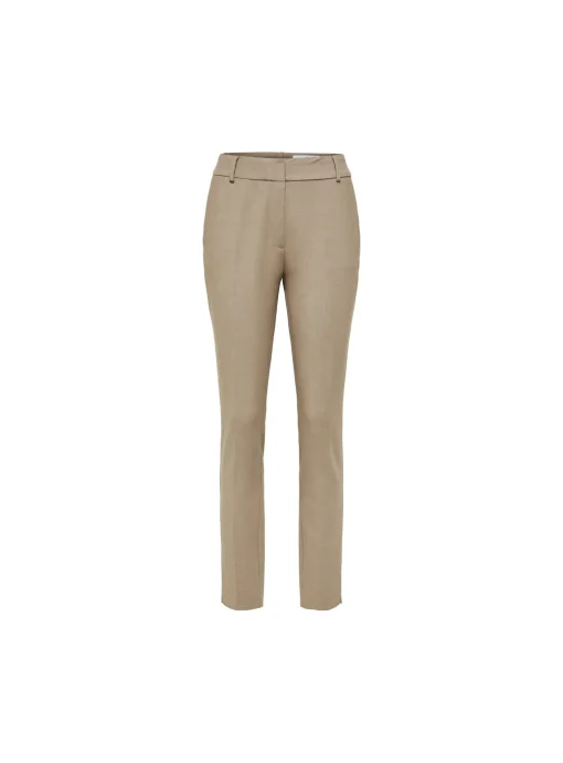 SELECTED FEMME SLIM PANTS RITA MW CAMEL MELANGE