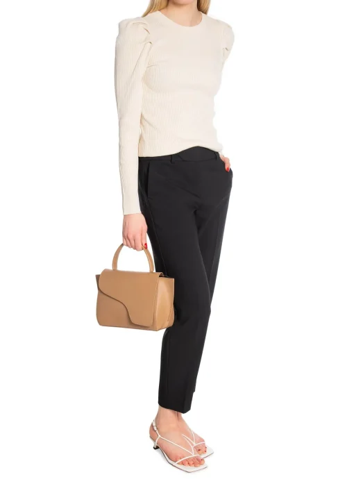 SELECTED FEMME TOP ISLA LS KNIT O-NECK BIRCH