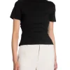 SELECTED FEMME TOP MANOLA SL CUTOUT BLACK