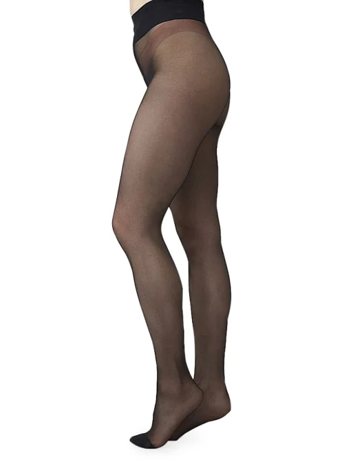 SWEDISH STOCKINGS TIGHTS MALVA LADDER RESISTANT TIGHTS BLACK