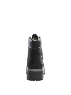 TIMBERLAND BOOTS STONE STREET 6 INCH LACE UP WATERPROOF JET BLACK