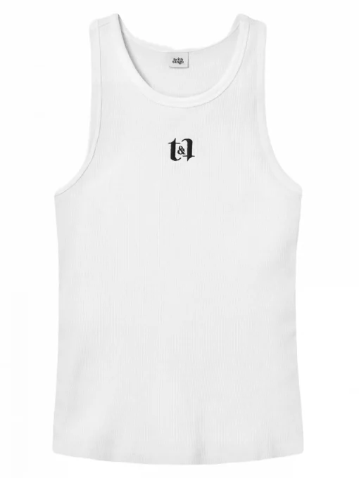 TWIST & TANGO TOP AZRA LOGO TANK WHITE