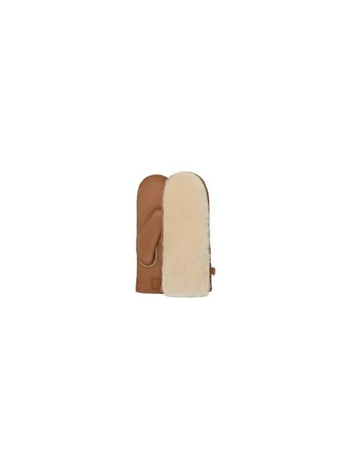 UGG MITTENS EXPOSED SHEEPSKIN CHESTNUT
