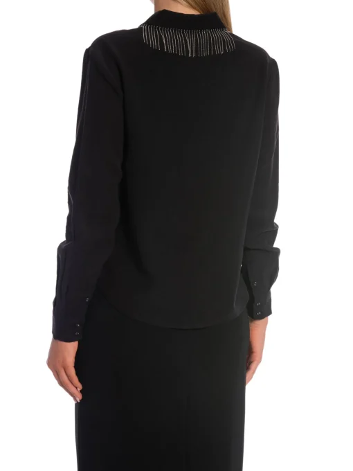 Y.A.S SHIRT YASFRIMA FRINGE LS BLACK