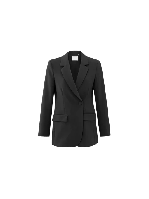 YAYA BLAZER WOVEN FITTED BLAZER BLACK