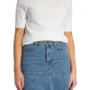 YAYA TOP FUR DETAIL IVORY WHITE